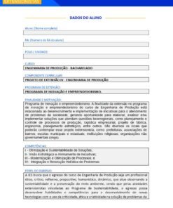 Projeto de Extensão IV Engenharia da Produção Anhanguera