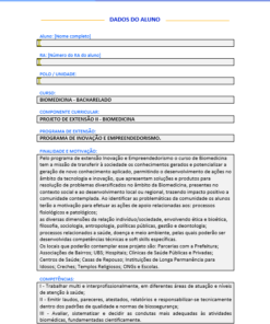 Projeto de Extensão II Biomedicina