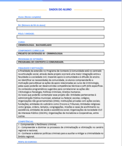 Projeto de Extensão III Criminologia