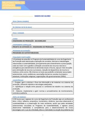 Projeto de Extensão III Engenharia da Produção