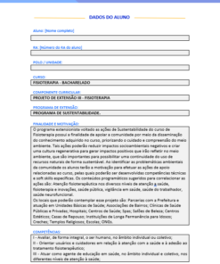 Projeto de Extensão III Fisioterapia