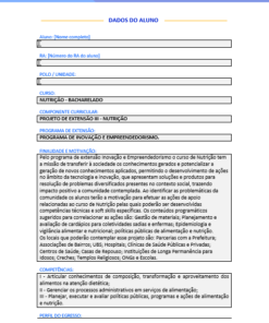Projeto de Extensão III Nutrição